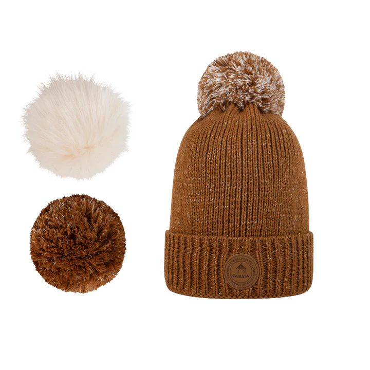 Bonnet Irish Coffee + 3 Pompons - Cabaïa