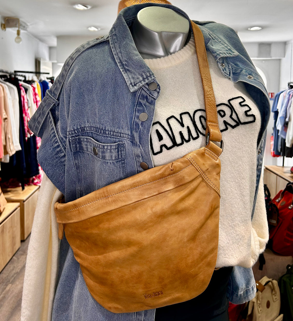 Banane Joana cuir lisse - Léa Toni