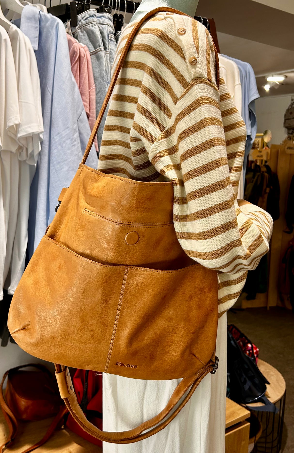 Sac Olivia Cuir Lisse - Léa Toni