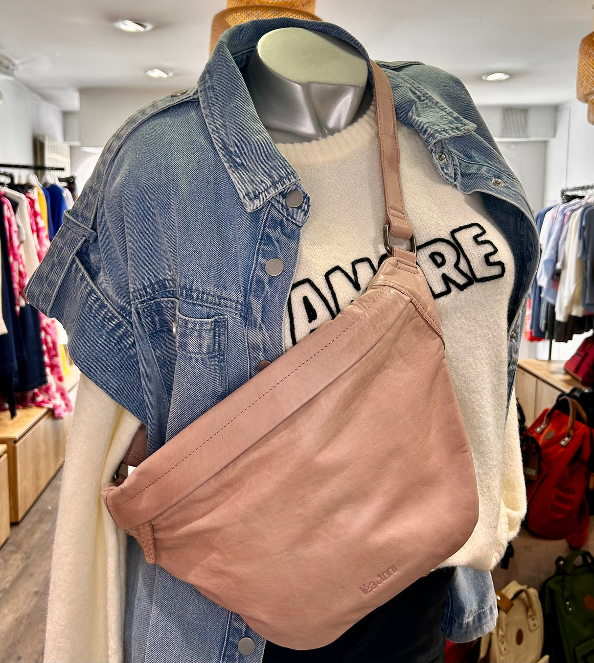 Banane Joana cuir lisse - Léa Toni