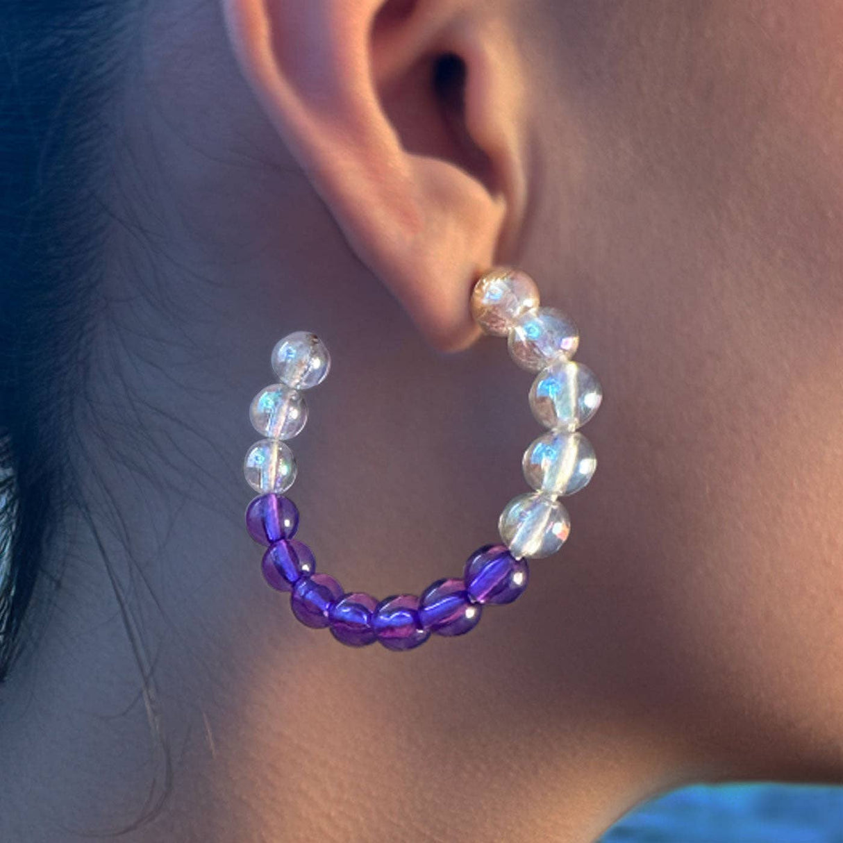 Mini Créoles Bubble Tea - La Môme Bijou