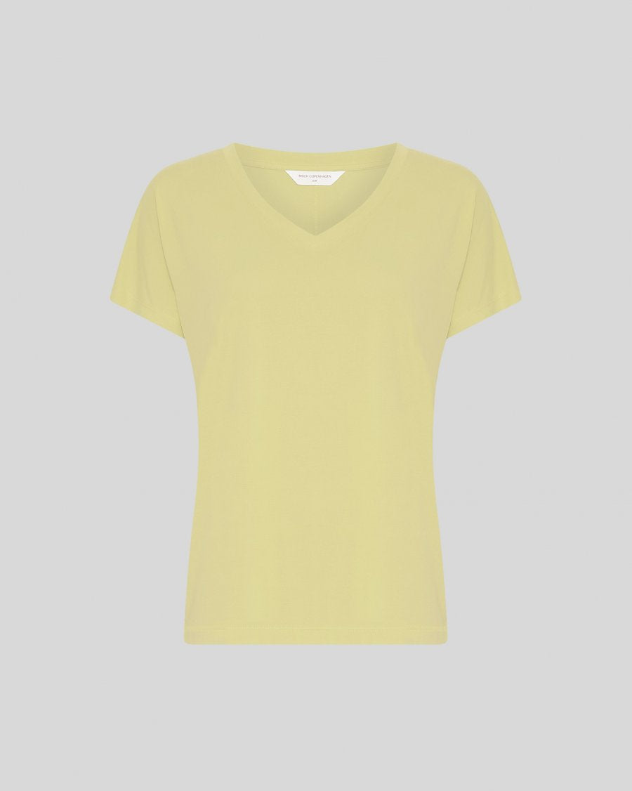 T-Shirt en modal Fenya Col V - MSCH Moss Copenhagen