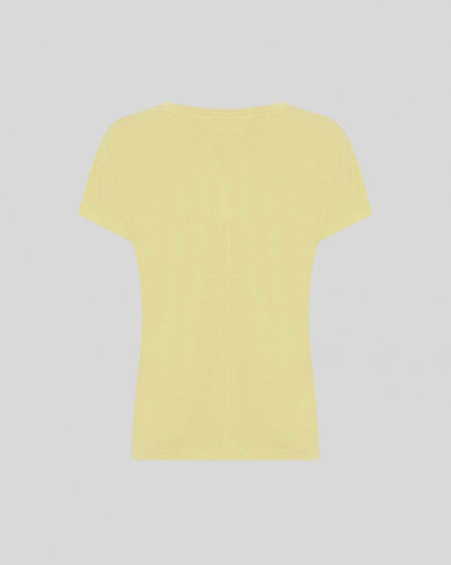 T-Shirt en modal Fenya Col V - MSCH Moss Copenhagen