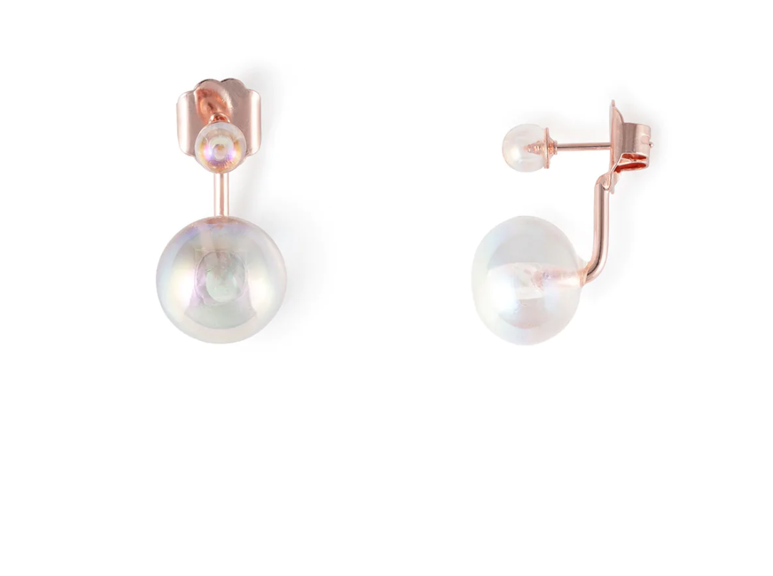 Boucles d'oreilles 2 perles - La Môme Bijou