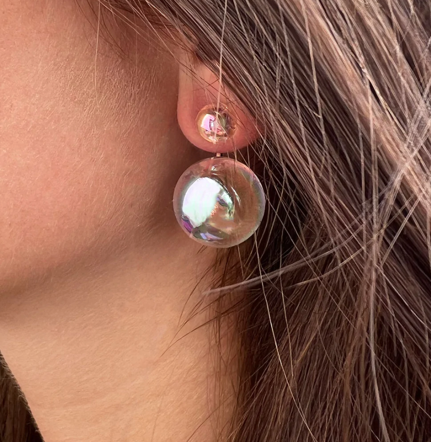 Boucles d'oreilles 2 perles - La Môme Bijou