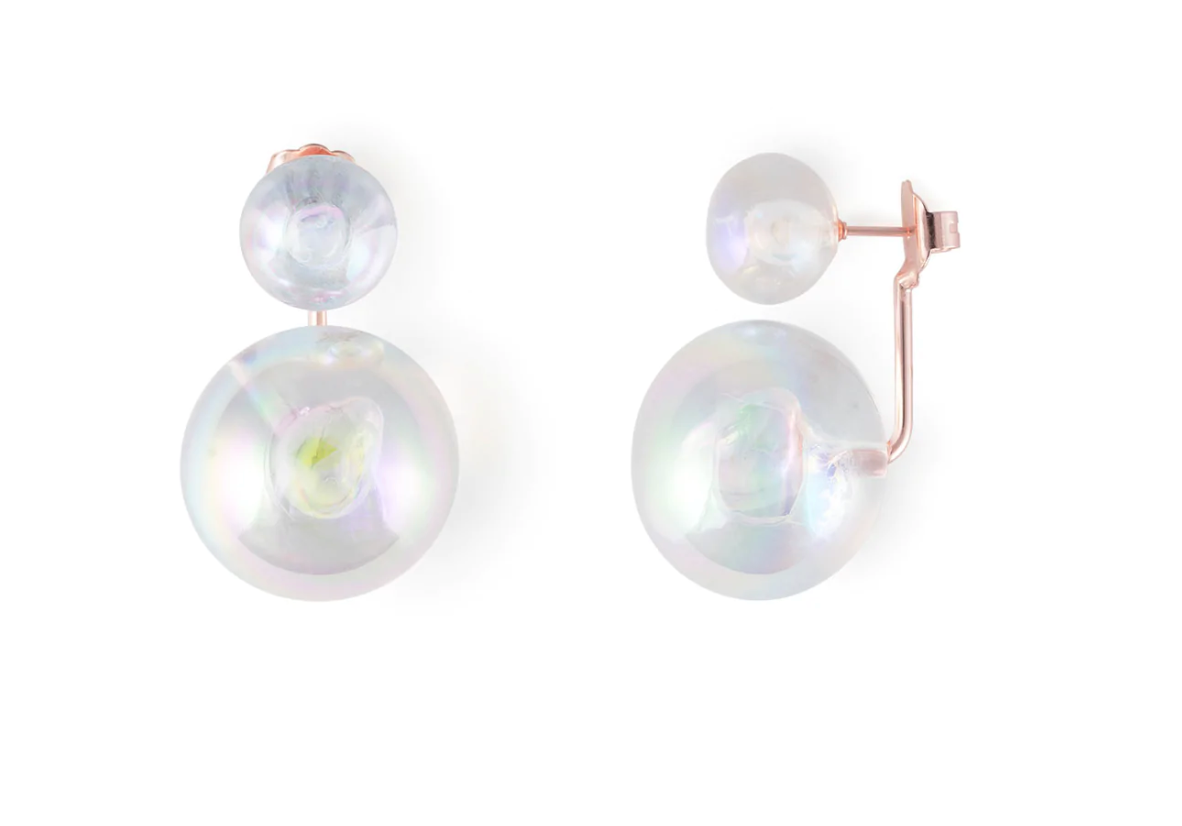 Boucles d'oreilles 2 perles - La Môme Bijou