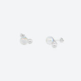 Boucles d'oreilles DANS MA BULLE "DUO" AVEC PERLE METAL - La Môme Bijou