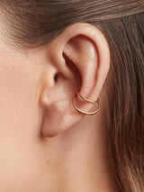 Bague d'oreille double ear cuff - plaqué or GABRIEL - April Please