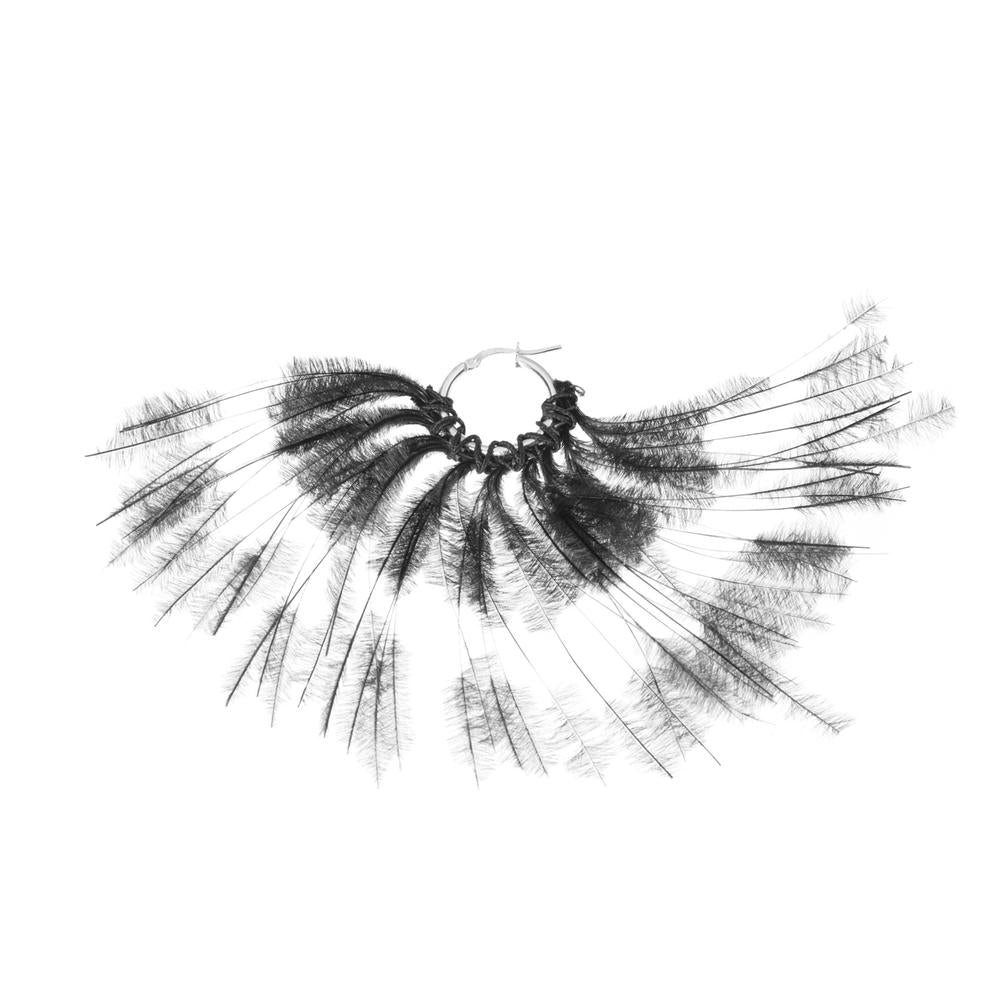 Petite créole Plaqué Or avec plume - La Môme Bijou