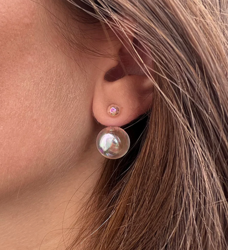 Boucles d'oreilles 2 perles - La Môme Bijou